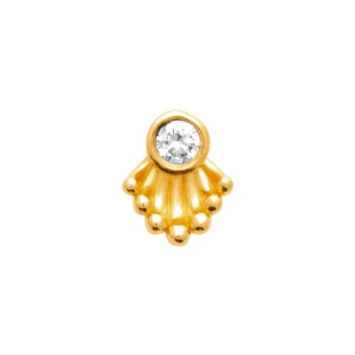 Piercing en plaqué or, titane et oxyde de zirconium