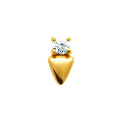 Piercing en plaqué or, titane et oxyde de zirconium