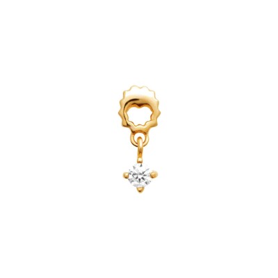 Piercing en plaqué or, titane et oxyde de zirconium