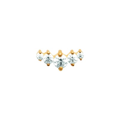 Piercing en plaqué or, titane et oxyde de zirconium