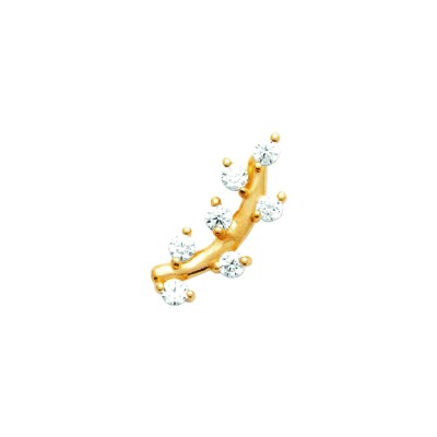 Piercing en plaqué or, titane et oxyde de zirconium