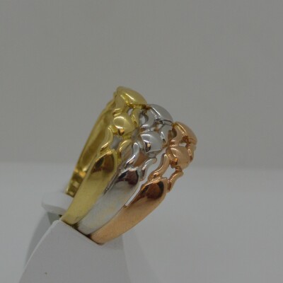 Bague Fantaisie Or Blanc Rose Jaune