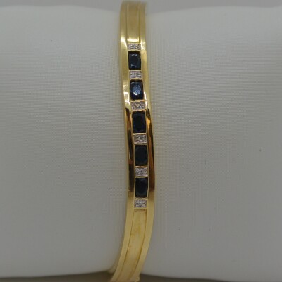 Bracelet Jonc Saphir Diamants