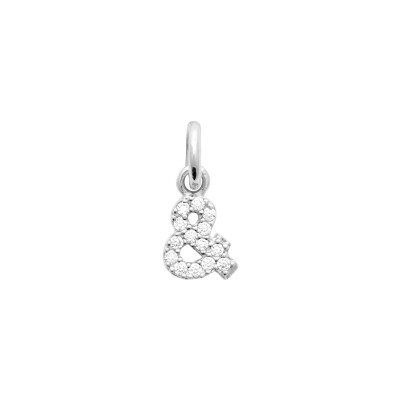 Pendentif en argent rhodié et oxyde de zirconium