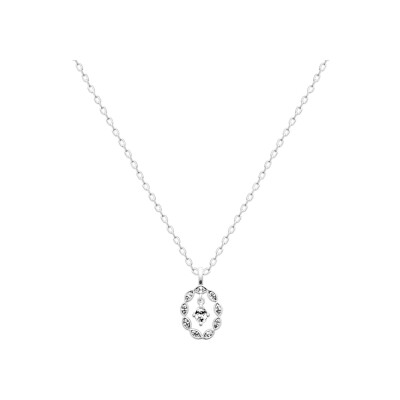 Pendentif en argent rhodié et oxyde de zirconium