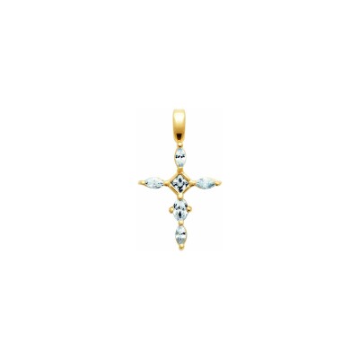 Pendentif en plaqué or et oxyde de zirconium