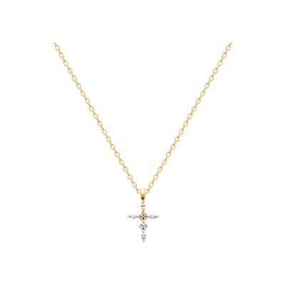 Pendentif en plaqué or et oxyde de zirconium