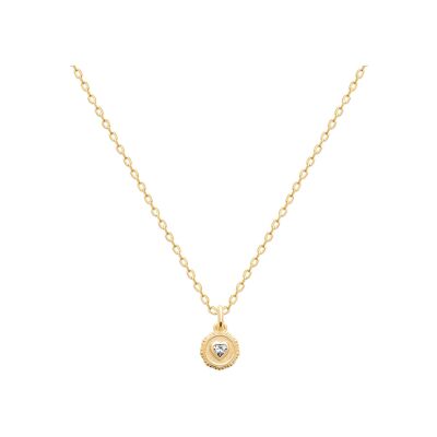 Pendentif en plaqué or et oxyde de zirconium