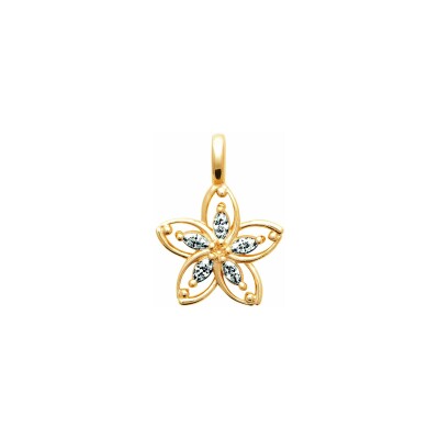 Pendentif en plaqué or et oxyde de zirconium