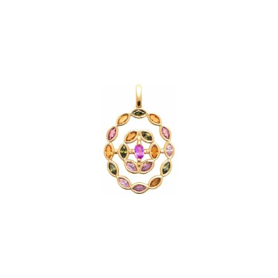 Pendentif en plaqué or et pierre synthétique