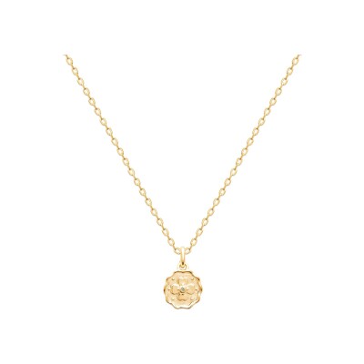 Pendentif en plaqué or et pierre synthétique