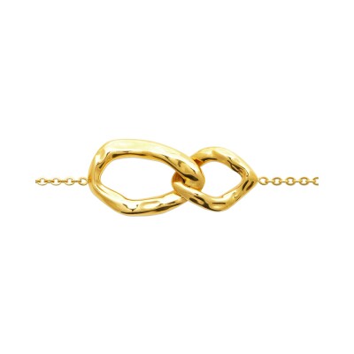 Bracelet en acier pvd doré - 20cm