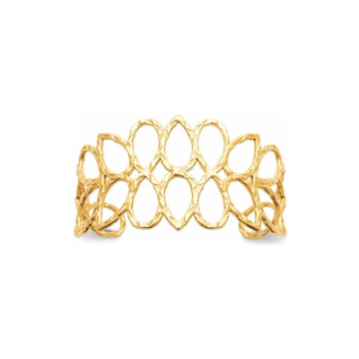 Bracelet jonc en acier pvd doré
