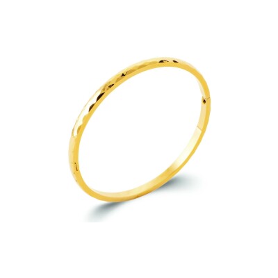 Bracelet jonc en acier pvd doré
