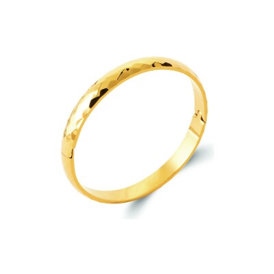 Bracelet jonc en acier pvd doré