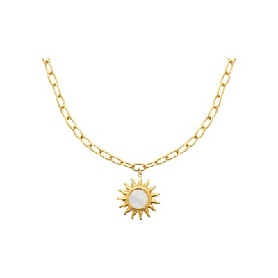 Collier en acier pvd doré - 50cm