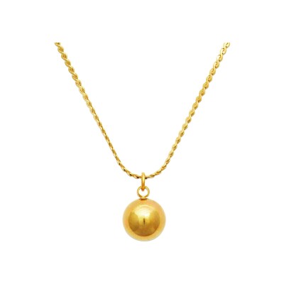 Collier en acier pvd doré - 45cm