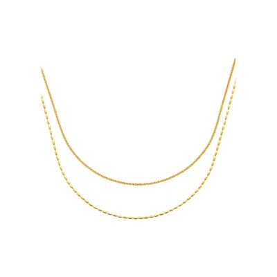 Collier en acier pvd doré - 45cm