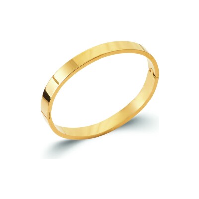 Bracelet jonc en acier pvd doré