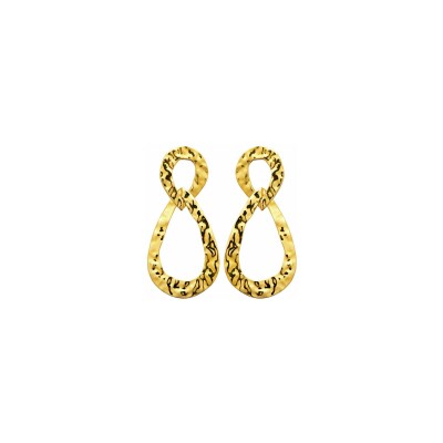Boucles d'oreilles en acier pvd doré
