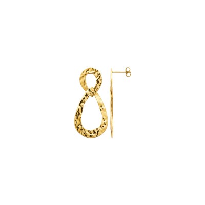 Boucles d'oreilles en acier pvd doré