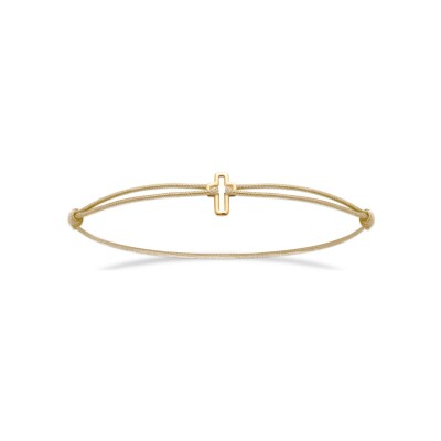 Bracelet cordon en plaqué or - 18cm