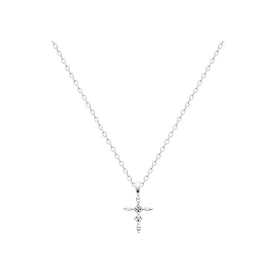 Pendentif en argent rhodié et oxyde de zirconium