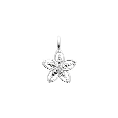 Pendentif en argent rhodié et oxyde de zirconium