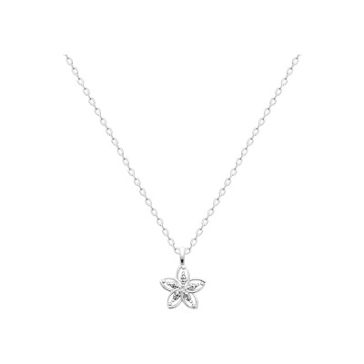 Pendentif en argent rhodié et oxyde de zirconium