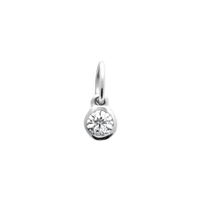 Pendentif en argent rhodié et oxyde de zirconium