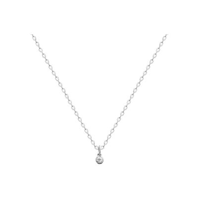 Pendentif en argent rhodié et oxyde de zirconium