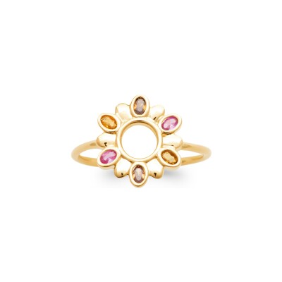Bague en plaqué or et pierre synthétique