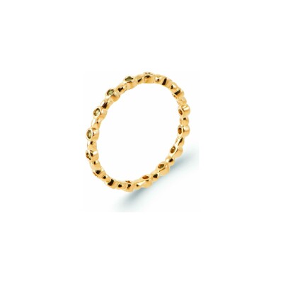 Bague en plaqué or et pierre synthétique