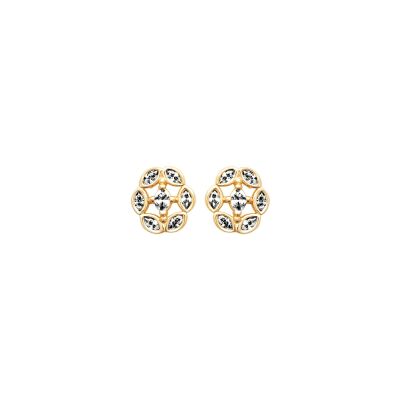 Boucles d'oreilles en plaqué or et oxyde de zirconium