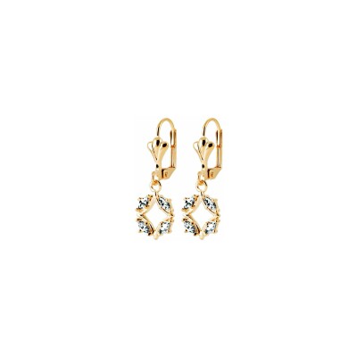 Boucles d'oreilles en plaqué or et oxyde de zirconium