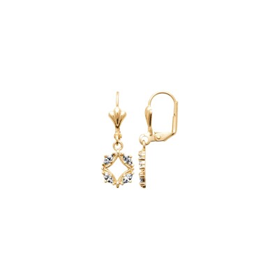 Boucles d'oreilles en plaqué or et oxyde de zirconium