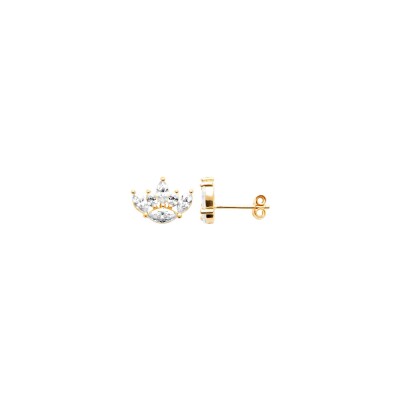 Boucles d'oreilles en plaqué or et oxyde de zirconium