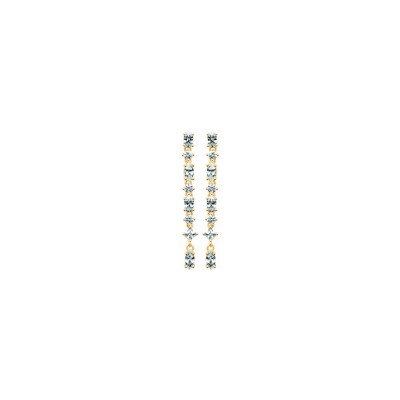 Boucles d'oreilles en plaqué or et oxyde de zirconium