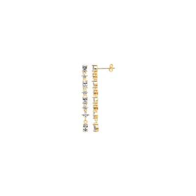 Boucles d'oreilles en plaqué or et oxyde de zirconium