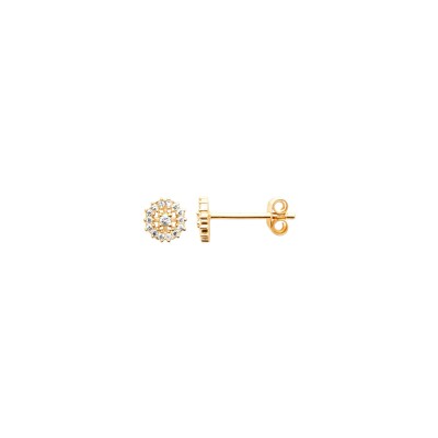 Boucles d'oreilles en plaqué or et oxyde de zirconium