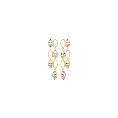 Boucles d'oreilles en plaqué or et oxyde de zirconium
