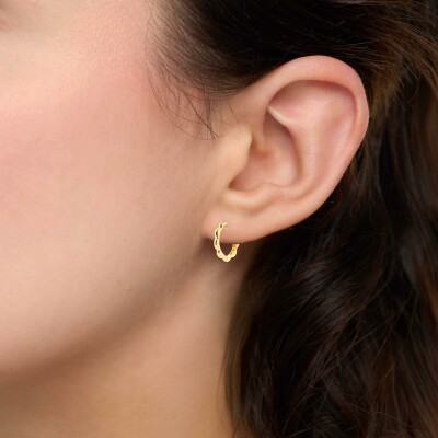 Boucles d'oreilles créoles en plaqué or