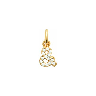 Pendentif en plaqué or et oxyde de zirconium