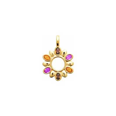 Pendentif en plaqué or et pierre synthétique