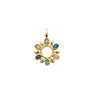 Pendentif en plaqué or et pierre synthétique