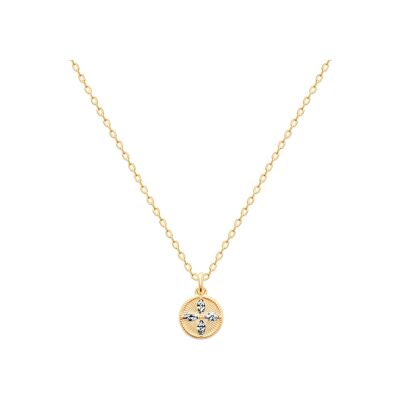 Pendentif en plaqué or et oxyde de zirconium