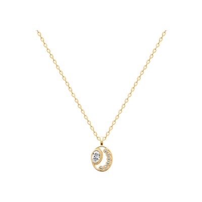 Pendentif en plaqué or et oxyde de zirconium