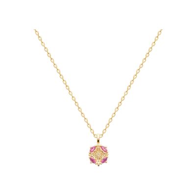 Pendentif en plaqué or et pierre synthétique