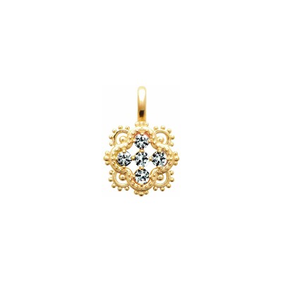 Pendentif en plaqué or et oxyde de zirconium