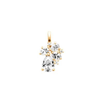 Pendentif en plaqué or et oxyde de zirconium